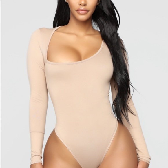 Fashion Nova Tops - Nude Bodysuit.